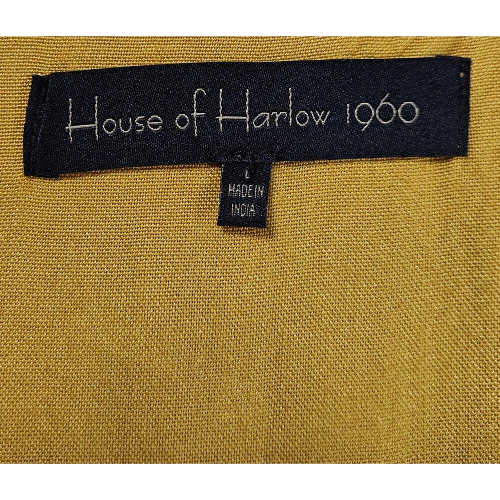 HOUSE OF HARLOW 1960 Revolve L Makena Dress Striped 3/4 Bell Sleeve Drawstring - Picture 4 of 12